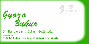 gyozo bukur business card